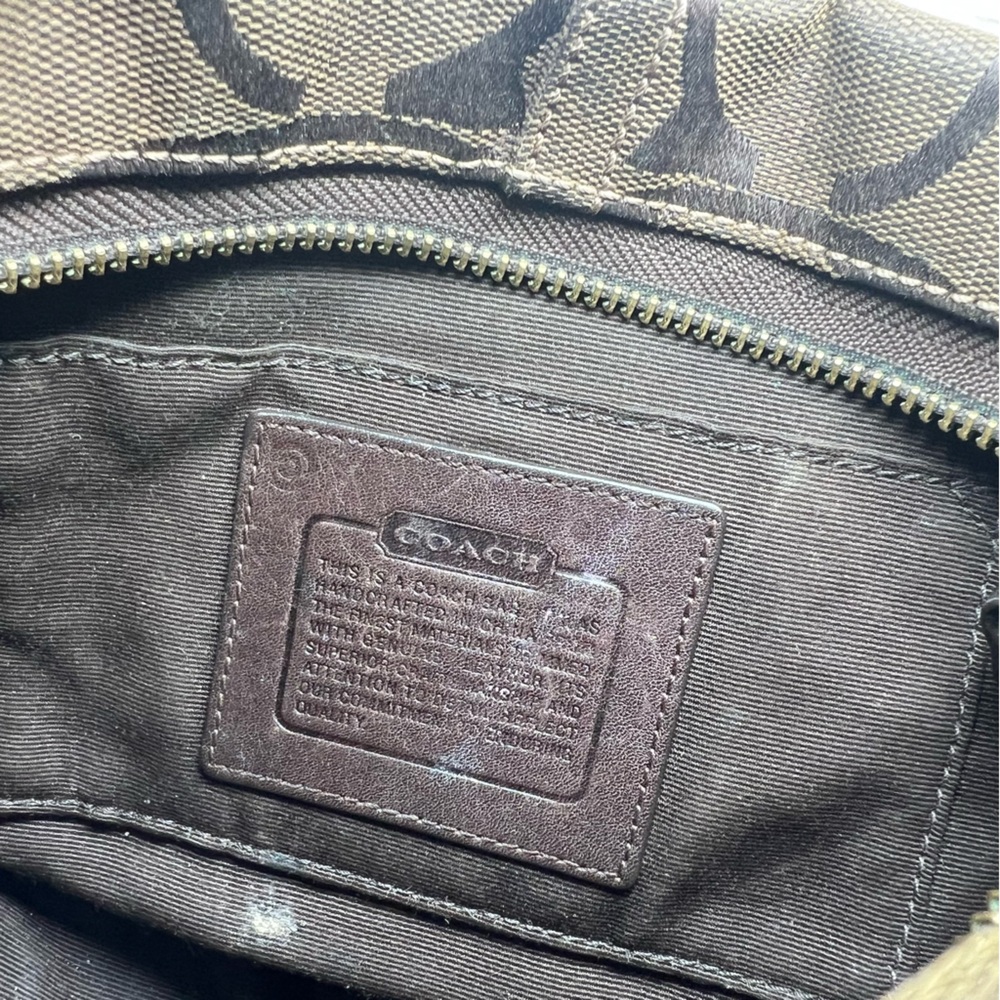 Coach Signature Brown Jacquard Mini Hobo Bag Y2K Style - Picture 10 of 13